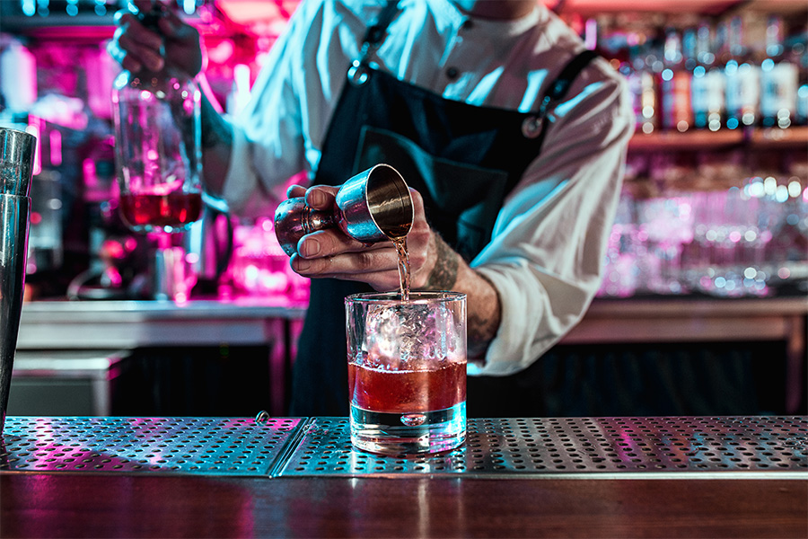 bartender making a cocktail