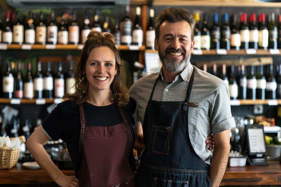 man and women Liquor Store