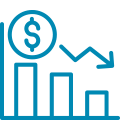 reduced costs graph icon